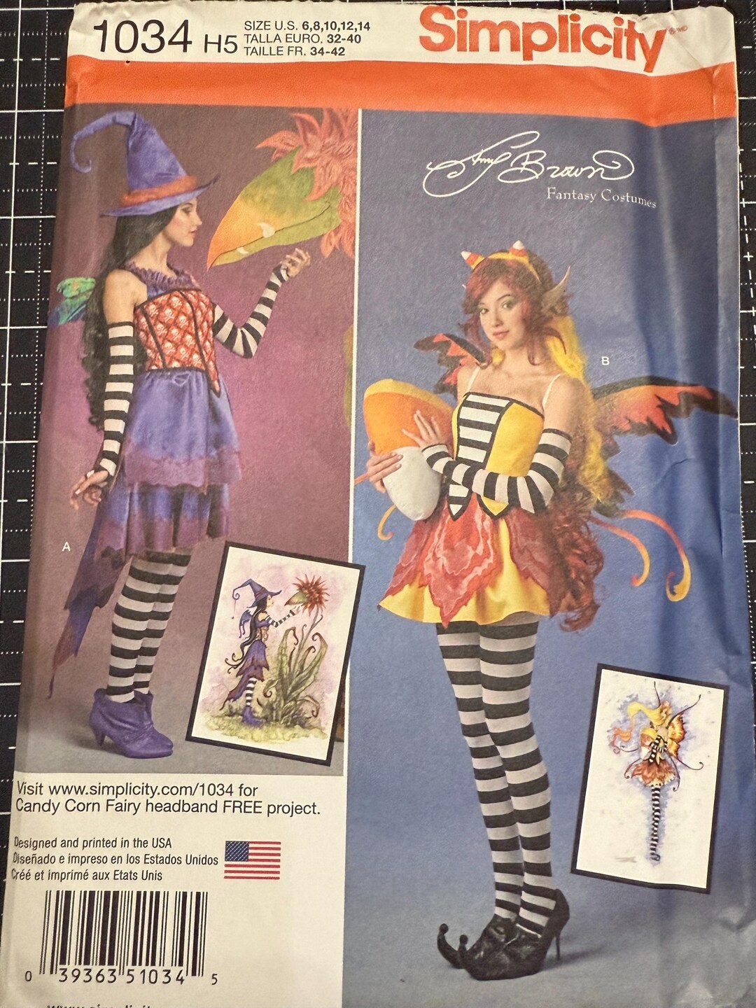 Halloween Fairy and a Fairy Witch Costume Sewing Pattern by Amy Brown ...