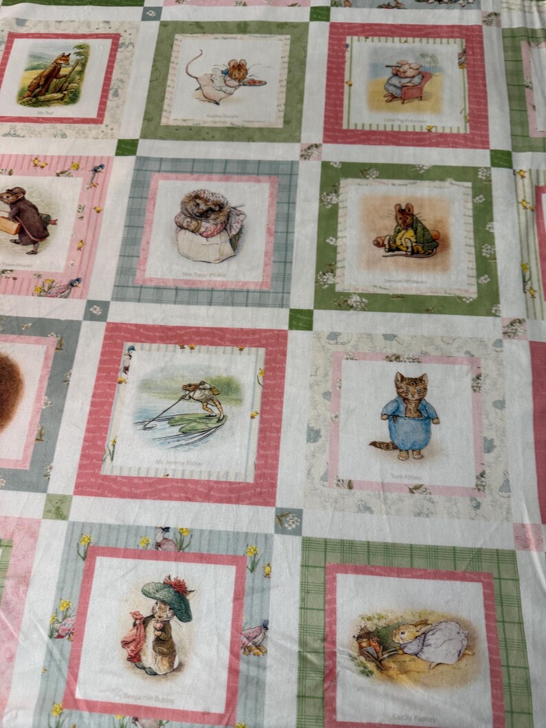 Peter Rabbit and Friends Double Lush Minky Velvet Panel/ Sold by the ...