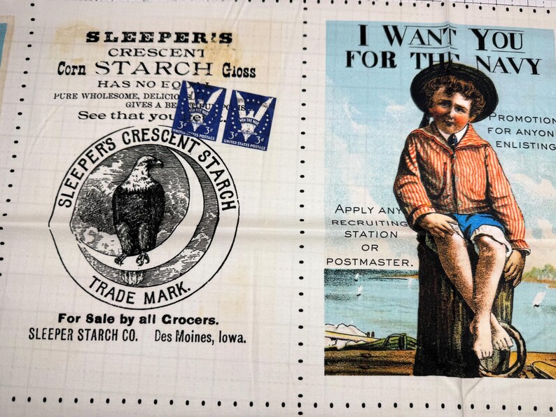See America - Sewing Ads Patch Panel by J Wecker Frisch for Riley Blake ...