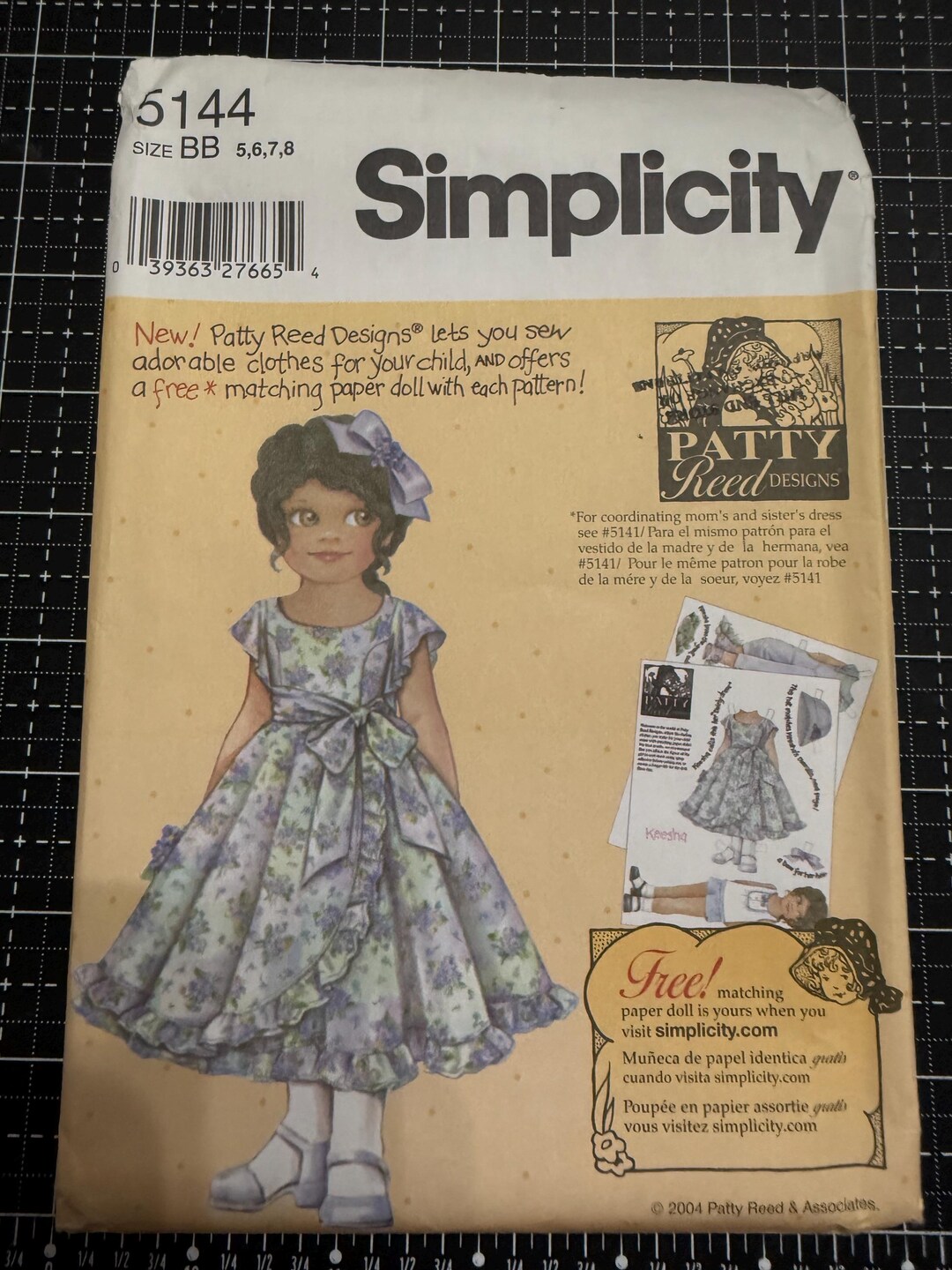 Simplicity Patty Reed Design Girls Dress With Matching Sash # 5144 ...