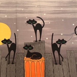 Stray Cats Strut border by Michael Miller in gray/ Cotton/ Sold by the half yard