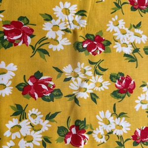 It’s Elementary fabric- Flowers on a yellow background by American Jane Patterns for Moda/ Cotton/ Sold by the half yard