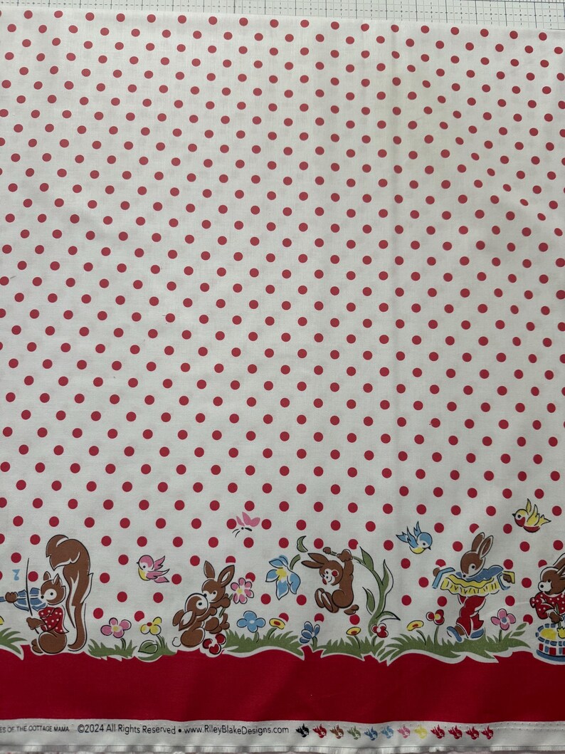 Love Notes - Double Border Print in Red and White by Lindsey Wilkes for ...