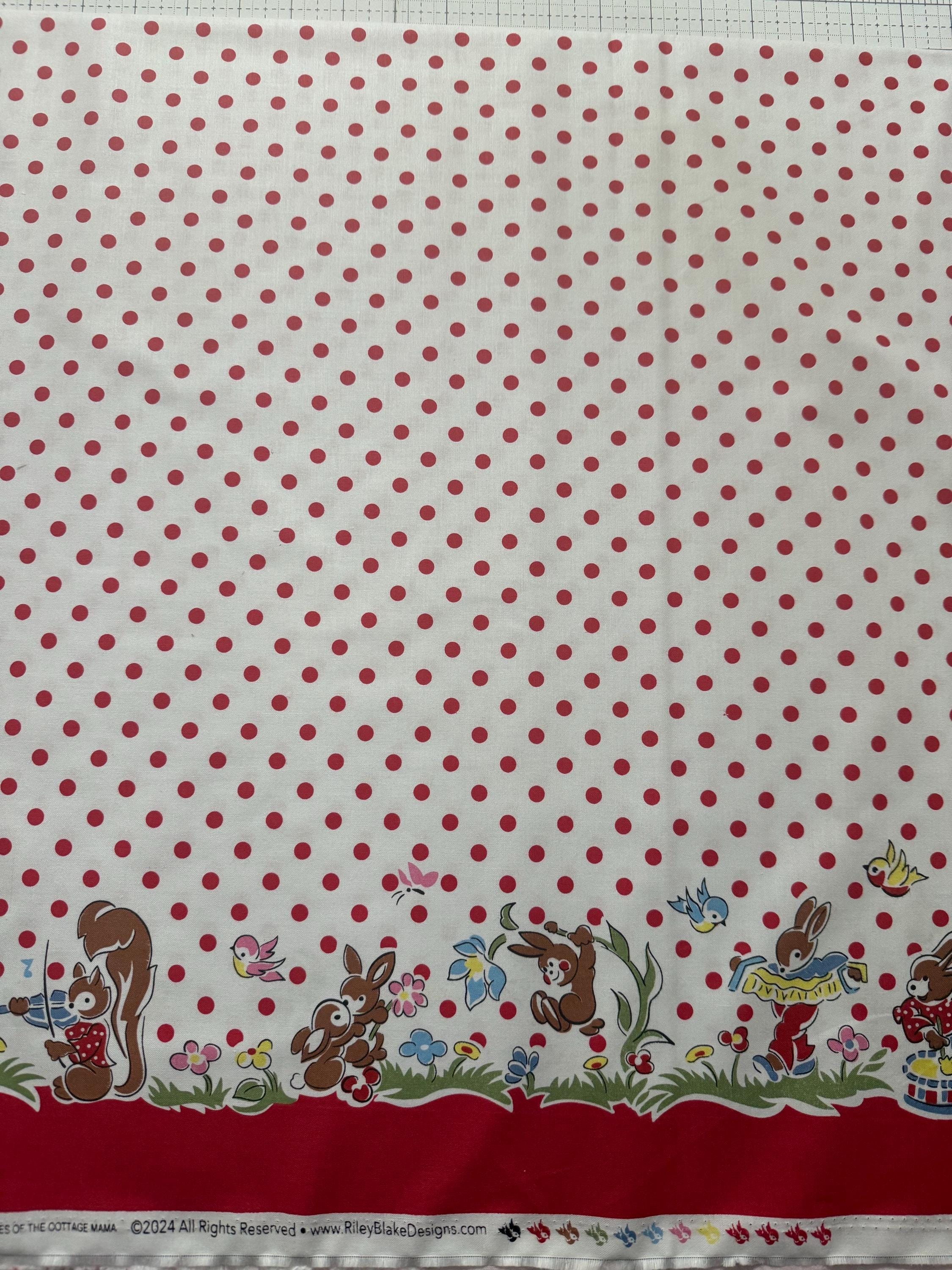 Love Notes - Double Border Print in Red and White by Lindsey Wilkes for ...
