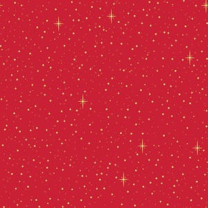 Christmas Wishes - Starry night on a red background by Riley Blake Designs/Cotton/ Sold by the half yard