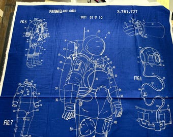 Outer Space by NASA -  Space suit fabric panel by RBD/ Cotton/ Sold by the panel