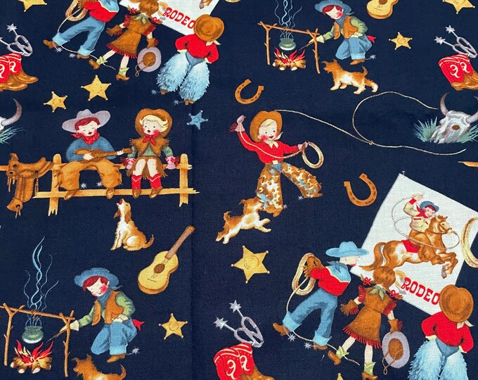 Cute Rodeo Print Cute Retro rodeo Kids Cowboy & Girl Vintage Style Print on | Etsy