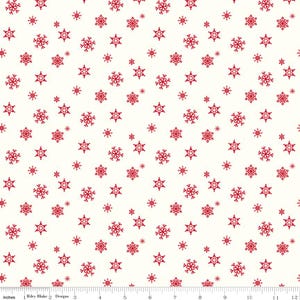 Christmas Wishes - Cloud snowflakes on a cream background by Riley Blake Designs/Cotton/ Sold by the half yard