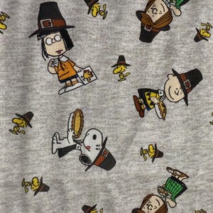 Peanuts Gang Thanksgiving fabric by Peanuts Worldwide LLC for Spring Creative/Cotton/ Sold by the half yard