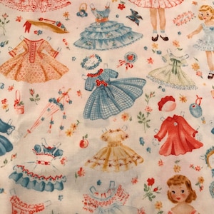 Paper Doll fabric by Michael Miller/ from 2006/Cotton/Fabric cut is 23&quot; by 44&quot;