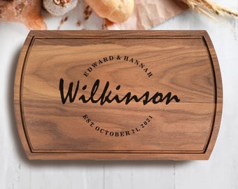 5th Anniversary Gift Personalized Cutting Board Custom Cutting Board Cheese Board Personalized Wedding Gift for Couple Wood Anniversary Gift