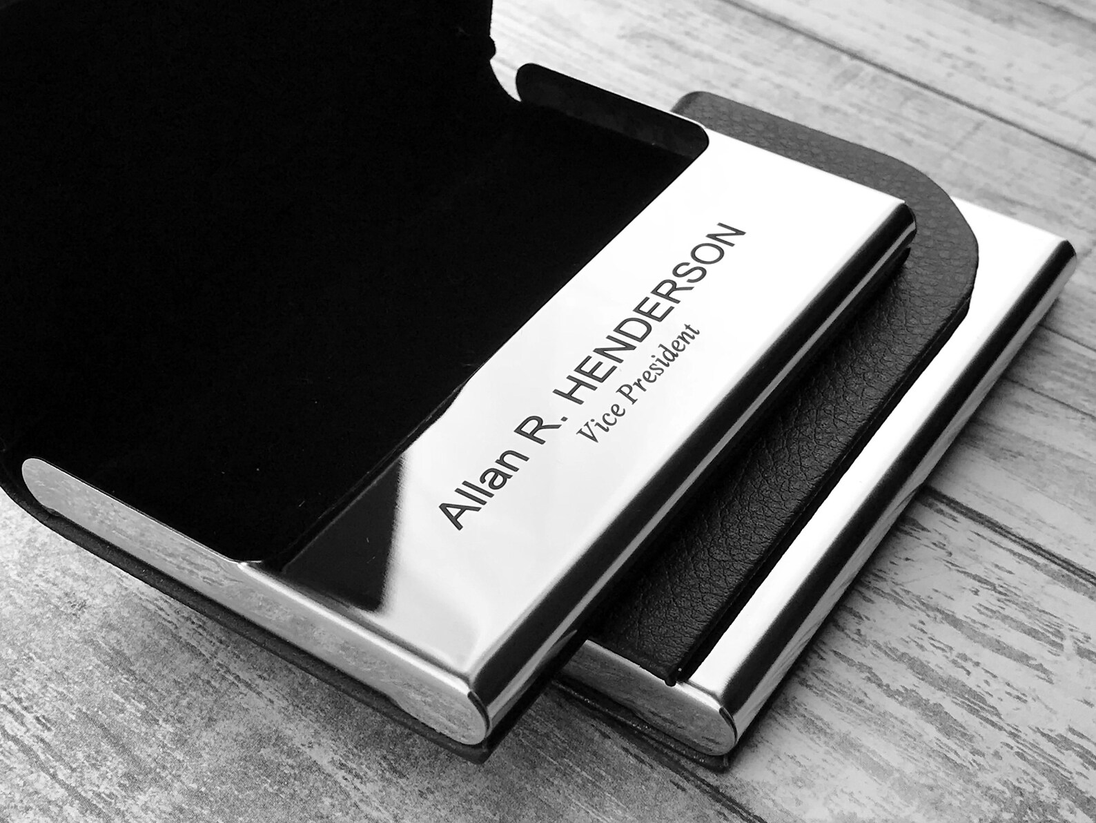 Personalized Business Cards Holder Stainless Steel Cards Case Etsy