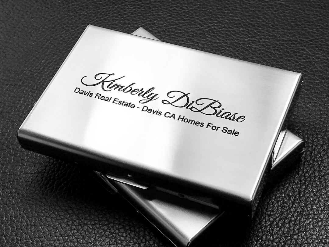 Personalized Stainless Steel Business Card Holder, Multiple Credit Card