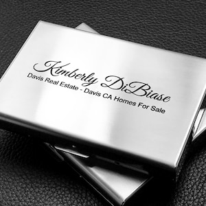 Tarjetero profesional de acero inoxidable, regalo promocional personalizado, regalos corporativos únicos, estuche para tarjetas de presentación, regalo de graduación.