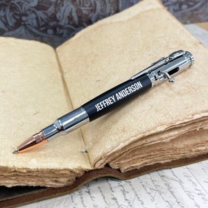 Personalized Pen Steel Bolt Action Pens Deep Laser Engraving Ideal Birthday, Wedding, School Leaving Thank You Teachers Gift Student Office~