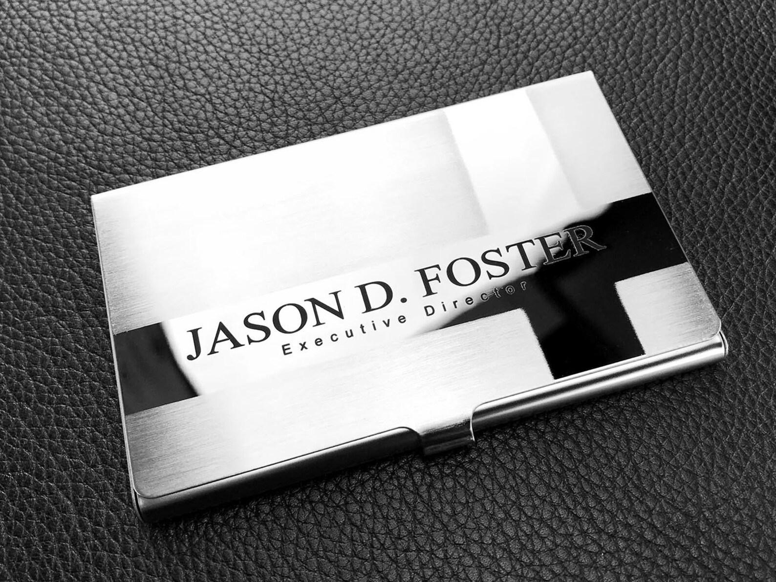 Personalized Business Card Holder Elegant and Slim Card Case Etsy