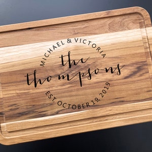 Cutting Board, Wedding Gift, engagement gift, anniversary gift, Last name, Walnut Custom Cutting Board, Personalized Cutting Board, Engraved Cutting Board, Handmade Cutting Board, Personalized Anniversary Gift for Couples Housewarming Closing Present