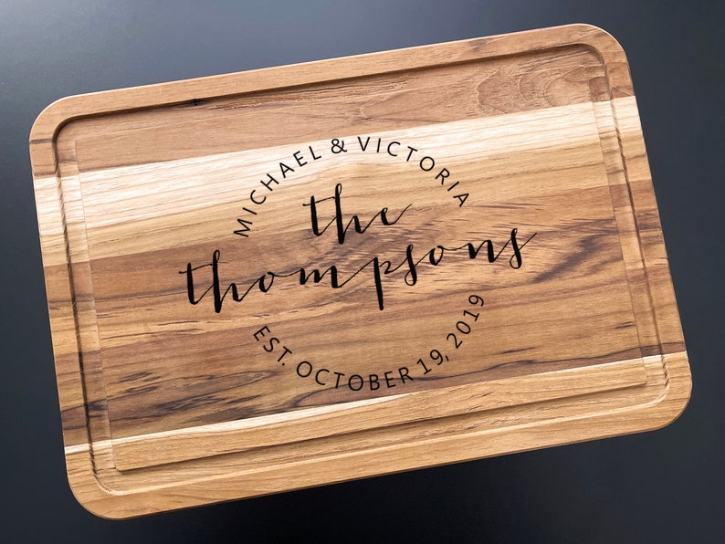 Cutting Board, Wedding Gift, engagement gift, anniversary gift, Last name, Walnut Custom Cutting Board, Personalized Cutting Board, Engraved Cutting Board, Handmade Cutting Board, Personalized Anniversary Gift for Couples Housewarming Closing Present