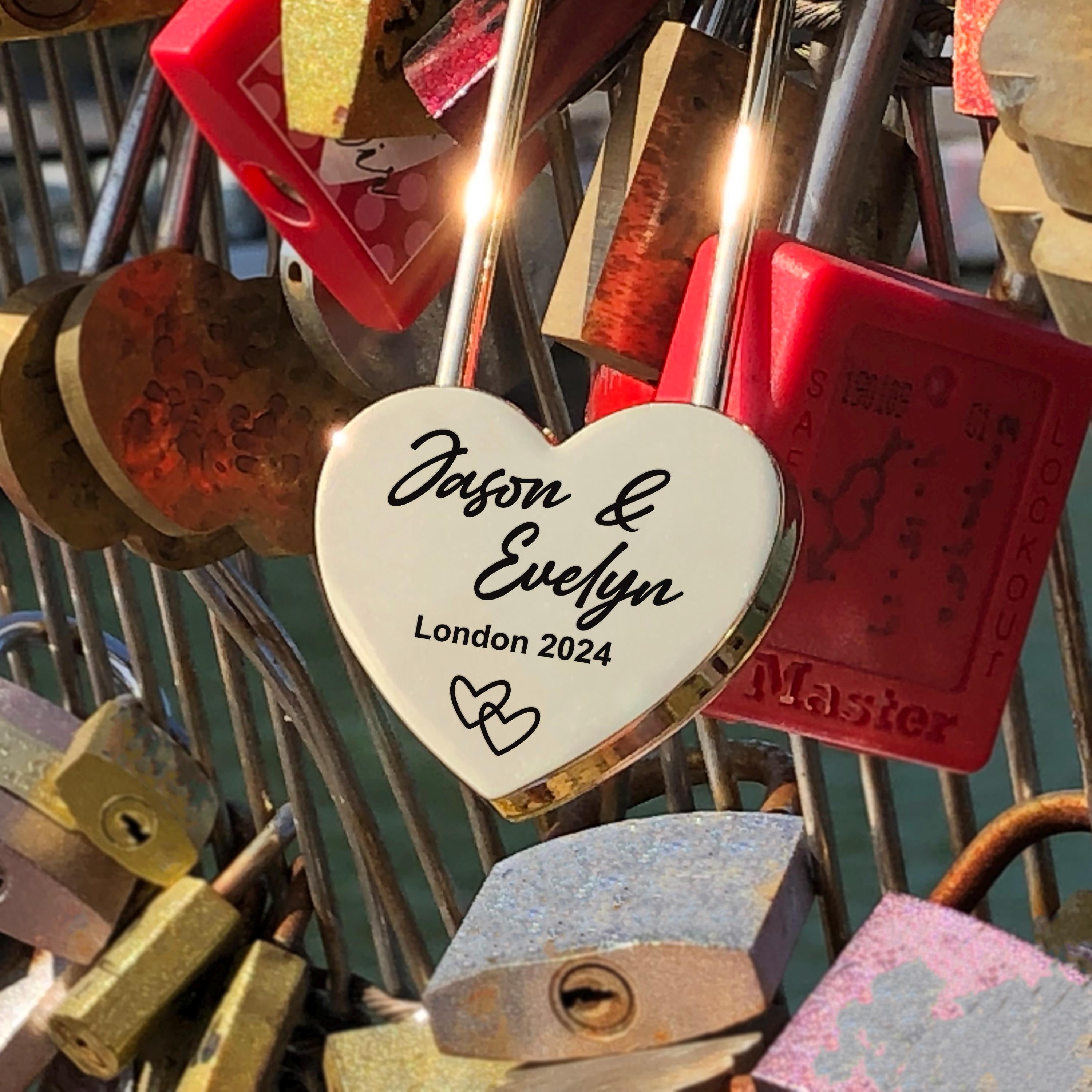 Personalized Gold Love Lock | Wedding & Anniversary Keepsake - Etsy