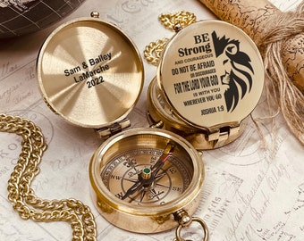 Custom Engraved Compass - Perfect for Baptism, Communion, Birthdays, Anniversaries & Groomsmen Gifts