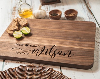 Personalized Cutting Board Bridal Shower Gift, Custom Charcuterie Boards, Gift for Couple, Housewarming Gift Engagement Gifts Engraved