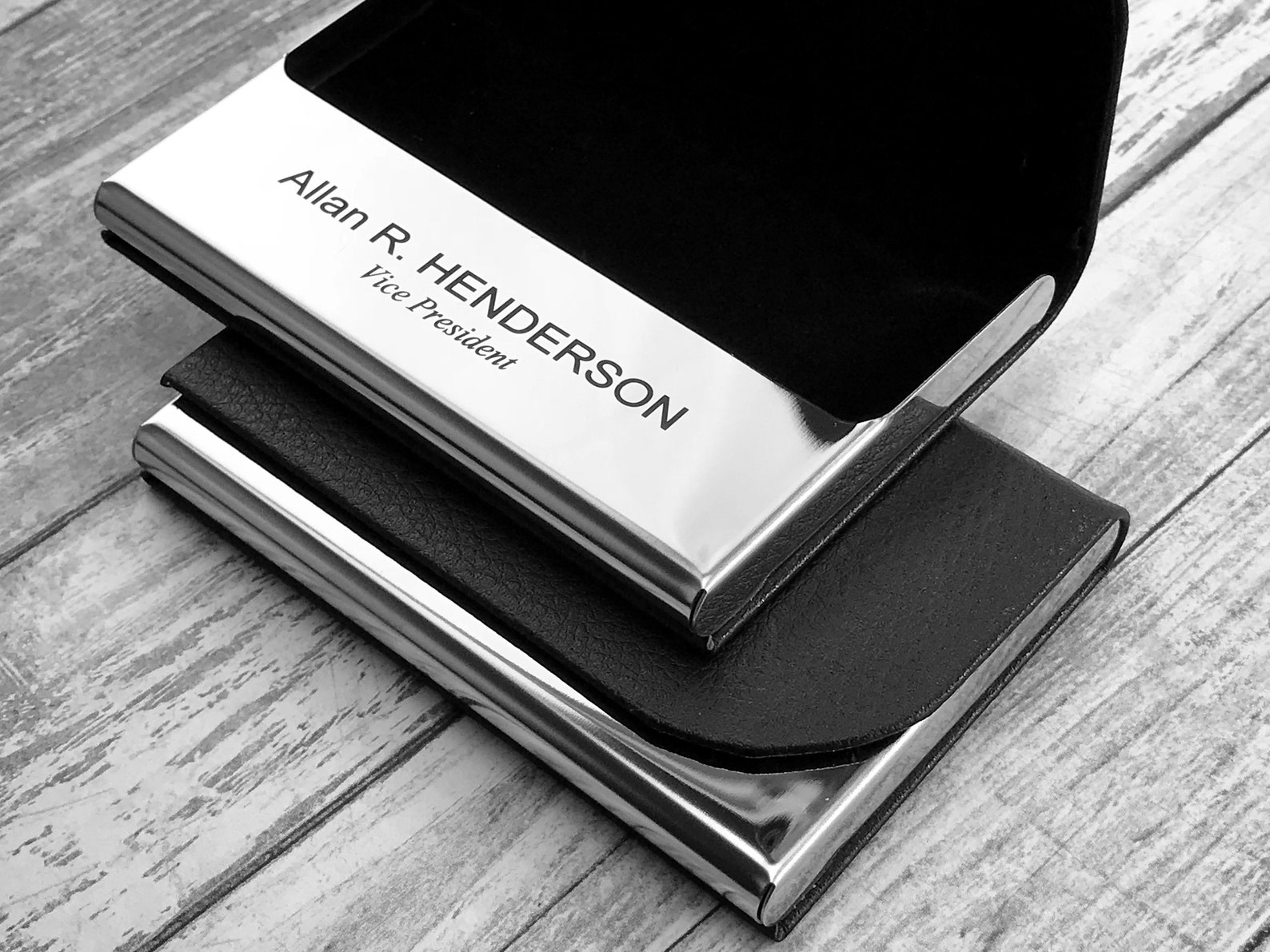 Personalized Business Cards Holder Stainless Steel Cards Case Etsy