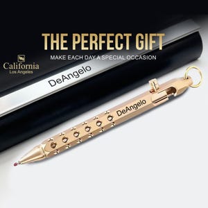 Personalized Brass Bolt Action Pen Custom Engraved Pen, Luxury Writing Pen, Groomsmen Gifts for Him, Graduation Son, Men, Boyfriend Birthday