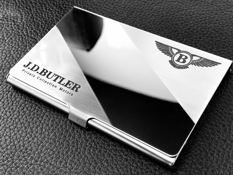 Personalized Business Card Holder Gift for Him Gift for Her Etsy