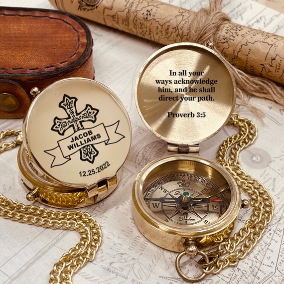 Personalized Compass Custom Compasses Baptism Baby Gifts for Etsy