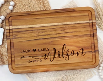 Custom Charcuterie Boards for Wedding Personalized Cutting Board Anniversary Gift for Couples, Housewarming and Closing Presents