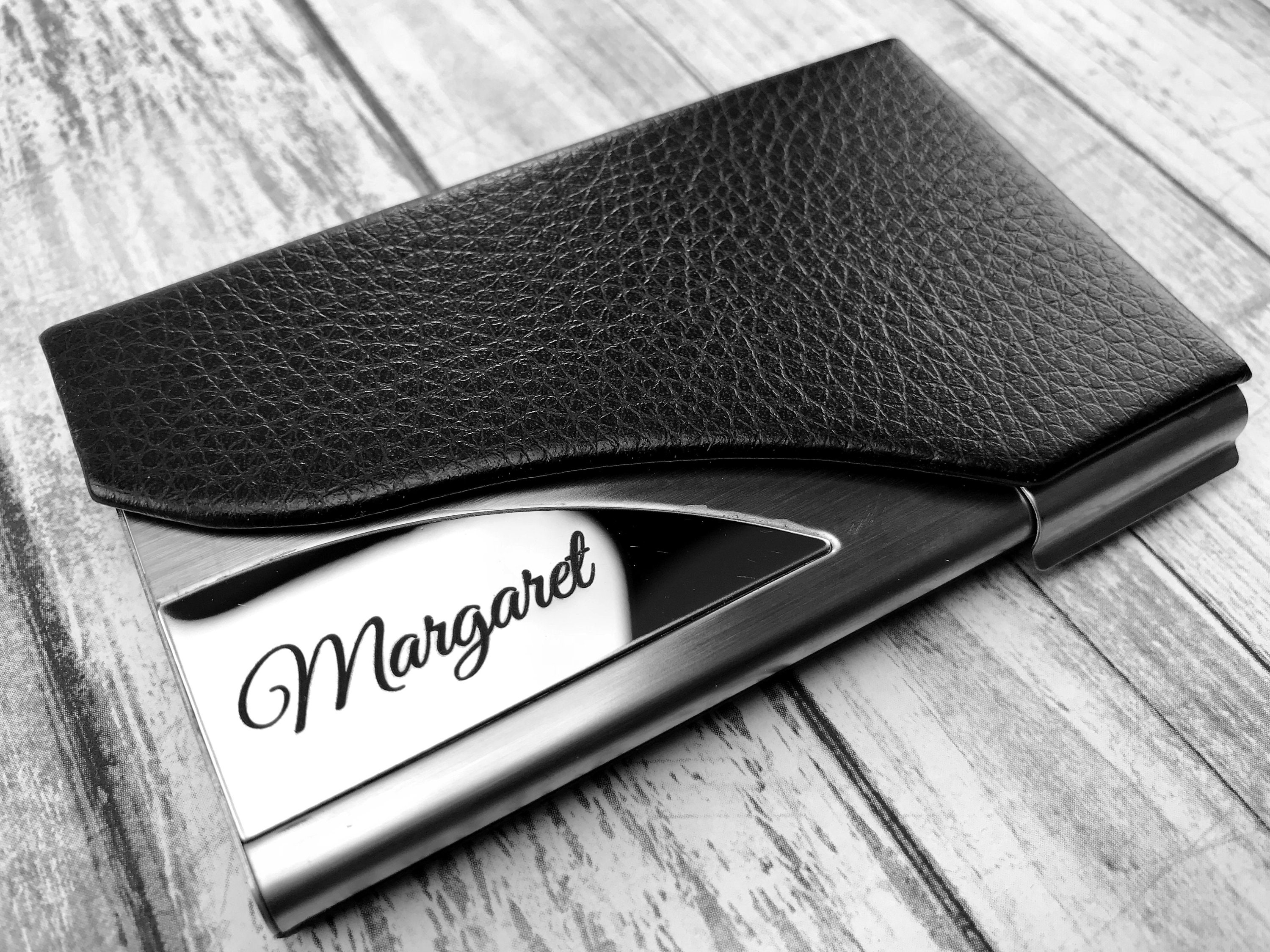 Personalized Card Holder Custom Engraved Credit Card Holder Etsy