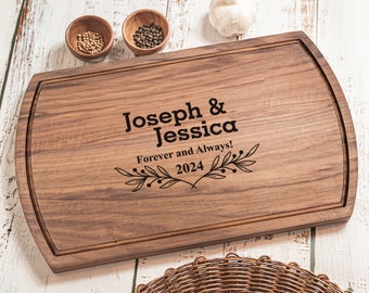 Personalized Gift - Cutting Board Wedding Gift, Charcuterie Board, Unique Housewarming Gift, Bridal Shower, Engraved Engagement Gifts