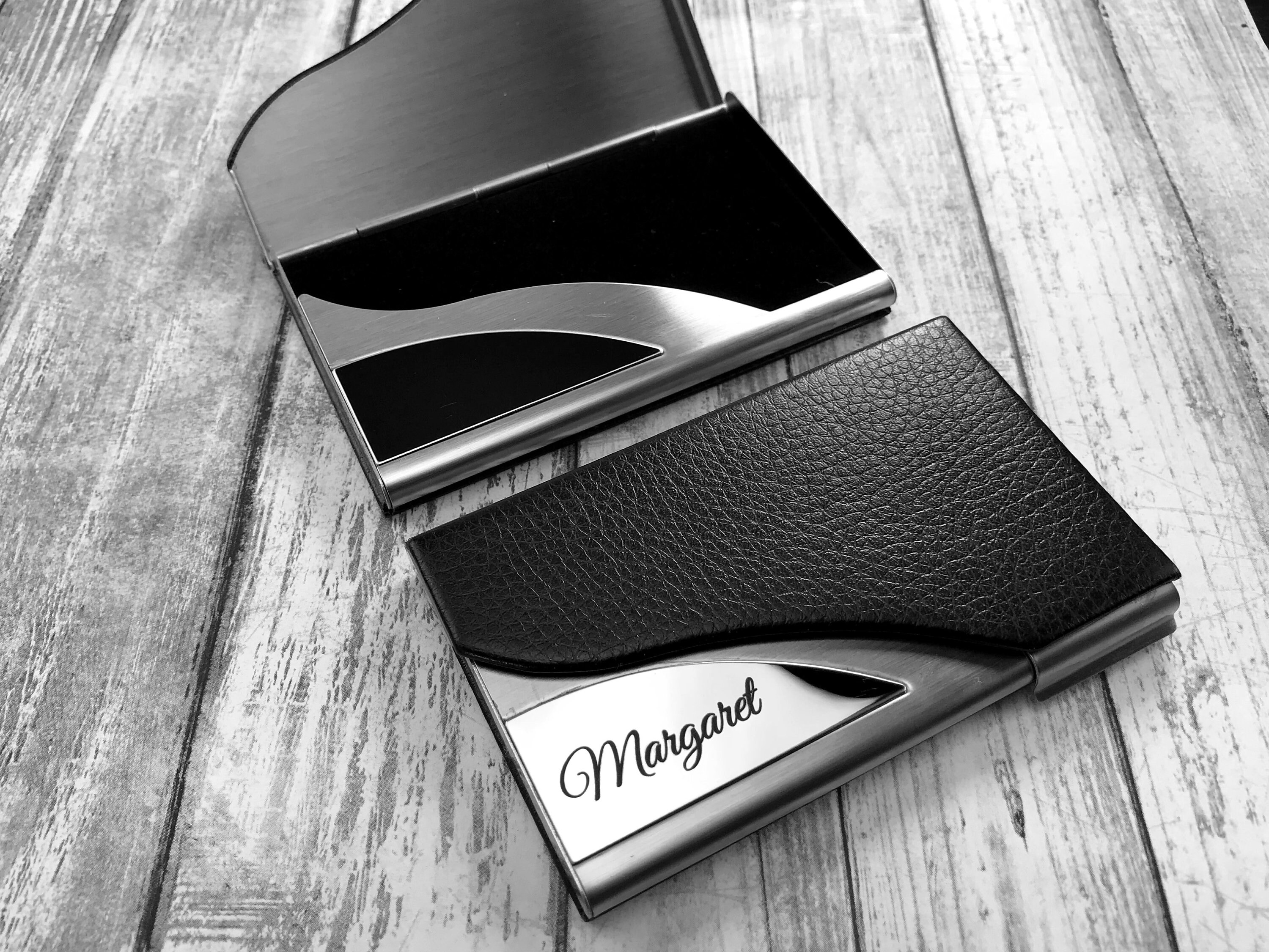 Personalized Card Holder Custom Engraved Credit Card Holder Etsy