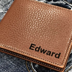 Cartera de piel de grano completo curtida con vegetales para hombre, para el hombre que lo lleva todo, billetera de viaje de bolsillo segura para hombres, Boyfrien