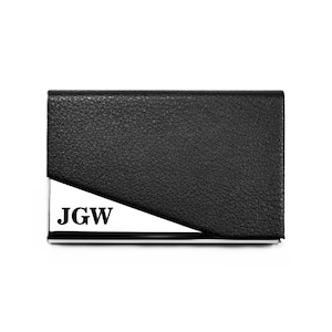 Tarjetero personalizado, estuche de cuero grabado personalizado para tarjetas de presentación, regalo para él, ideas de regalo para jefe, regalo corporativo, regalo de Navidad.