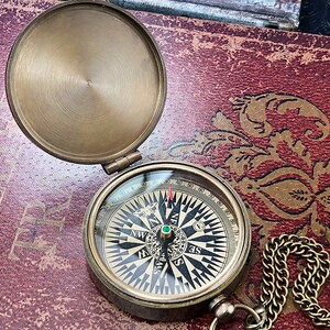 Personalized Brass Compass with Custom Engraving Unique Gift for Men, Wedding Gift for Fiancé, Boyfriend & Girlfriend Gifts image 6