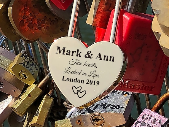 Personalized Love Lock for Love Silver Love Locks, Padlock with Key,  Lovelocks Bridge Wedding Gifts Valentines Day Gift