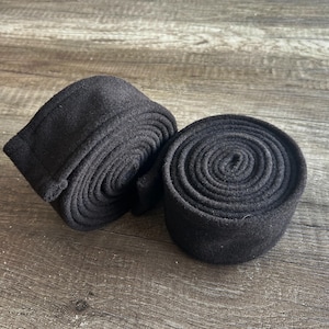 Brown Woolen Winingas, Arm Wraps — Wickelbander, Puttees, LARP, Reenactment, Norse, Viking Costume, Medieval Costume