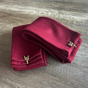 Red Woolen Winingas, Leg Wraps — Wickelbander, Puttees, LARP, Reenactment, Norse, Viking Costume, Medieval Costume