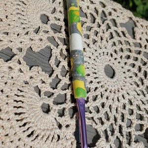 Polymer Clay Crochet Hook, Susan Bates G-6/4.0MM, Ergonomic Arthritis Handle