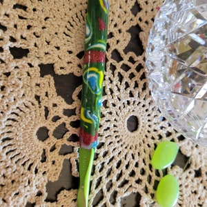 Bates crochet Hook K  10.5- 6.5  Polymer Clay Inline  Crochet Hook, Arthritis Crochet Hook, Hand made  HookCrochet Hooks
