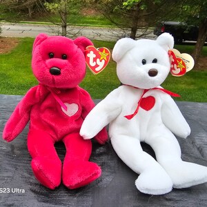 Ty Beanies, Ty Valentino with Valentina bears,
