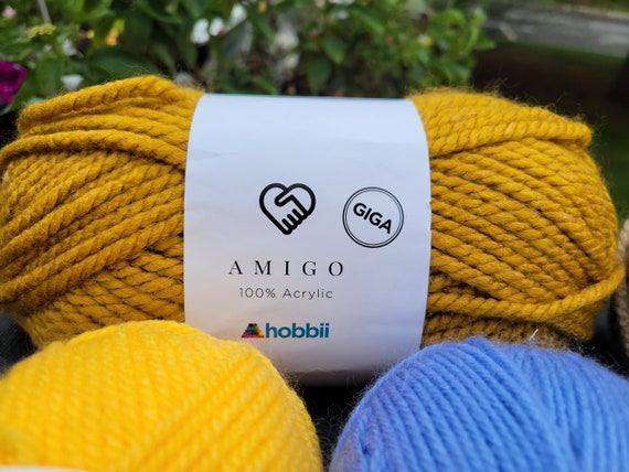 Hobbi Amigo yarn, various colors and weights, Lot of 6 Hobbi 