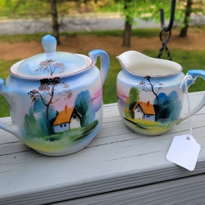 Noritake M Creamer and Sugar, Noritake, Vintage Creamer and Sugar, Cremer and Sugar