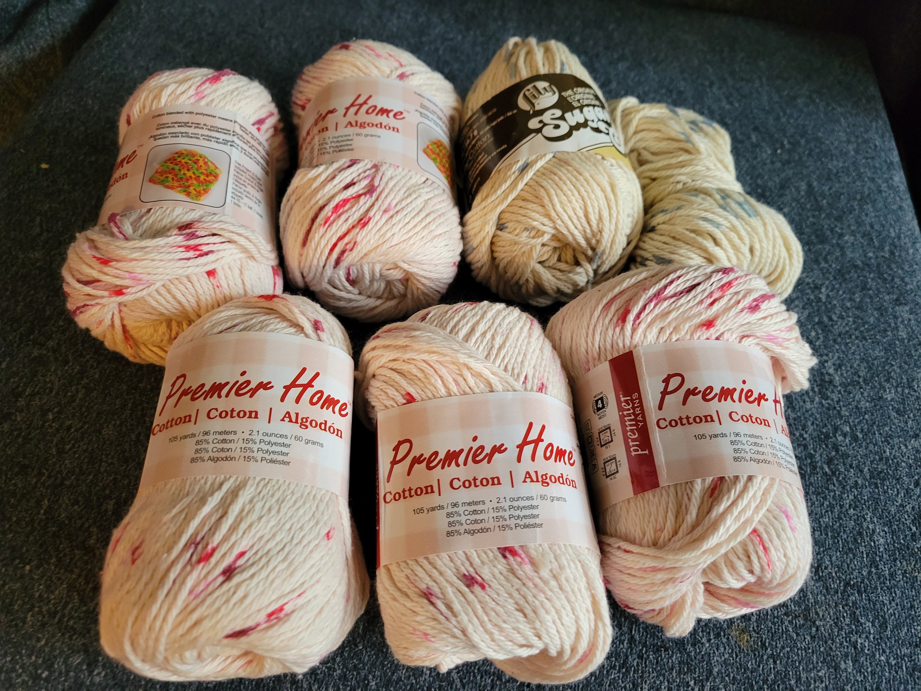 Hilo de algodón de primera calidad y azúcar y crema, hilo de algodón para crochet