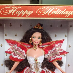 Barbie, Holiday Barbie, 1997 10th Anniversary Holiday Barbie, Mattel, Special Edition Barbie, Red Box Barbie, Vintage Barbie, Collectible