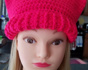 Hand Knitted Bright Pink Kitty Cat Women display picture 2
