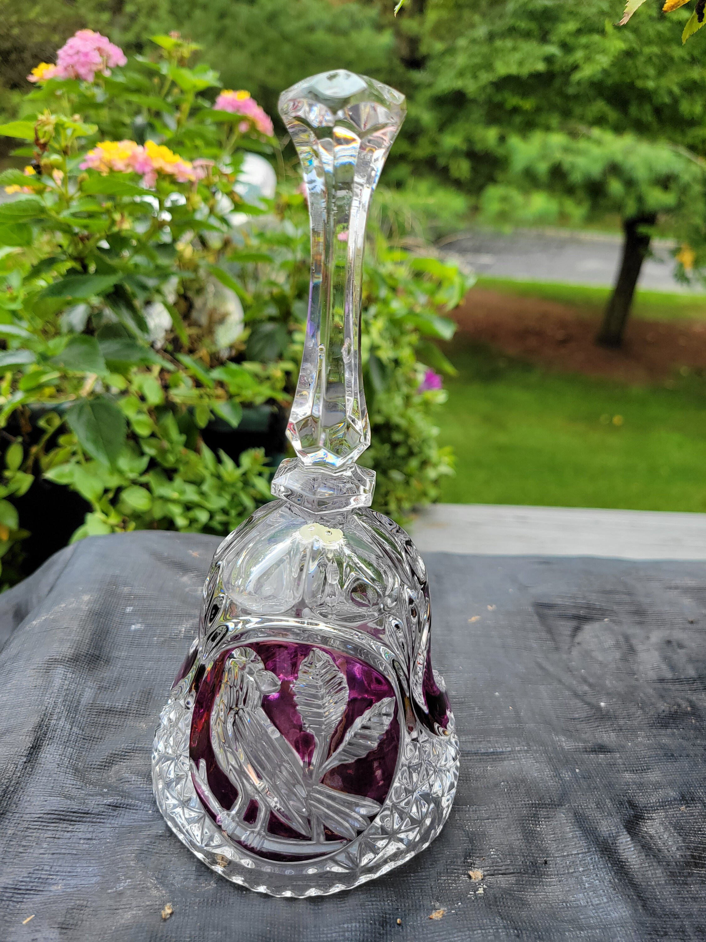 Hofbauer Byrdes German Lead Crystal Red Bell With Bird on A - Etsy