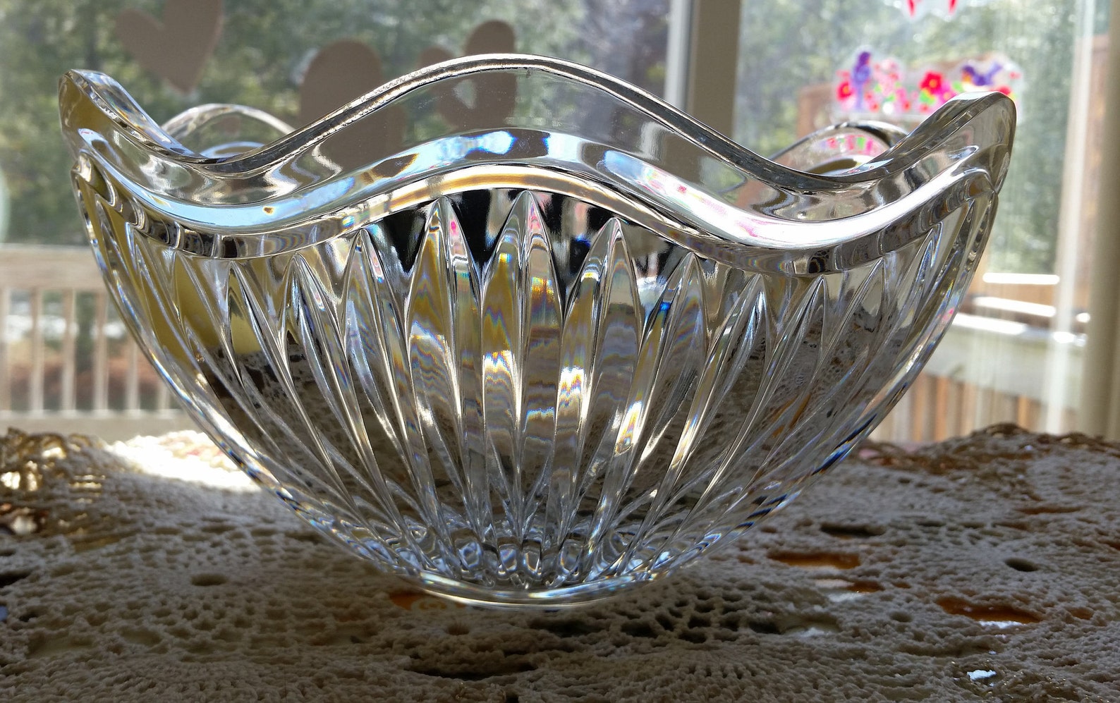 Mikasa Crystal Bowl Mikasa Slovenia Bowl Crystal Ribbed Bowl Etsy UK