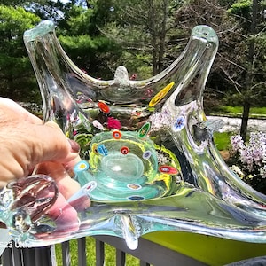 Murano Millefiori glass star fish bowl,  Art Glass, Murano Glass, Italian Glass